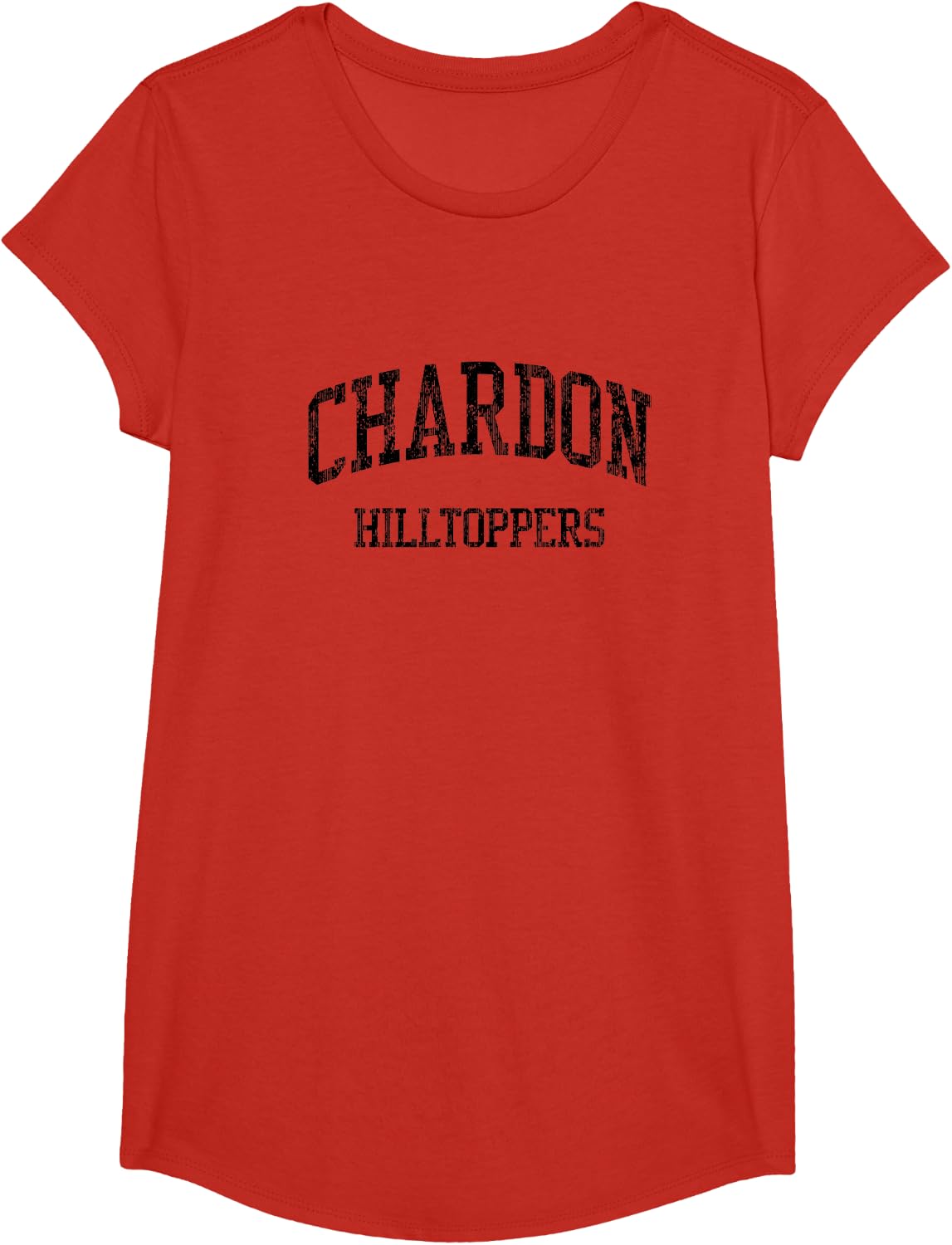 Chardon High School HS Chardon OH Vintage Sports T-Shirt - Girls Red