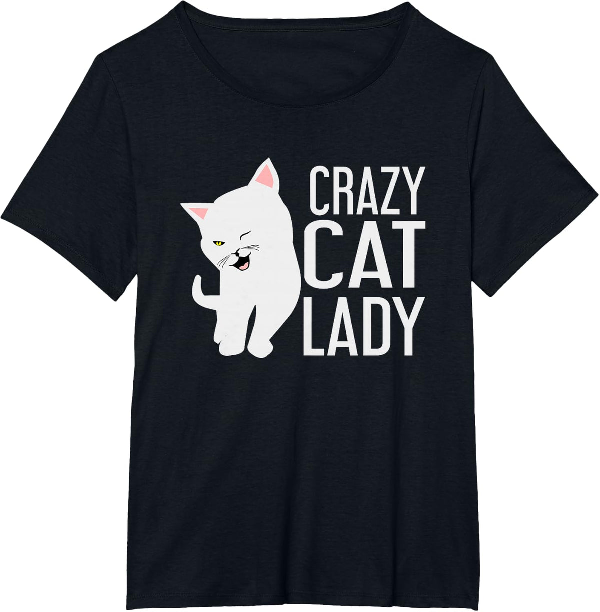Crazy Cat Lady Gifts Crazy Cat Costume Crazy Cats Girl T-Shirt - Black