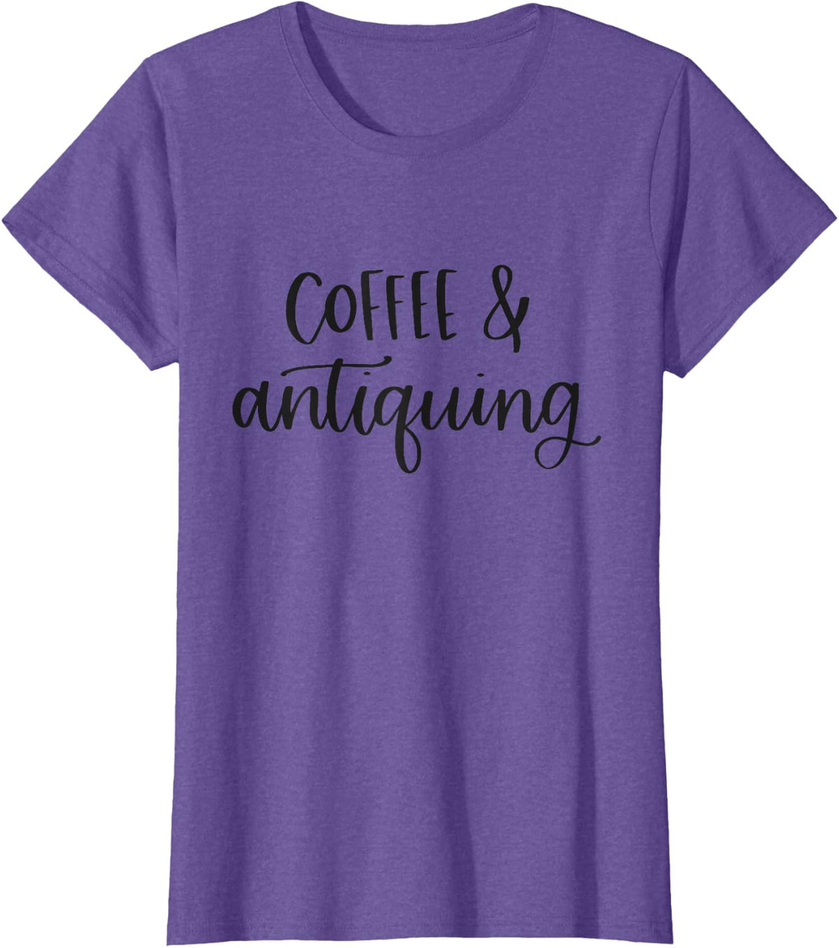 Vintage Coffee Lover Antiquing Addict T-Shirt - Purple Heather