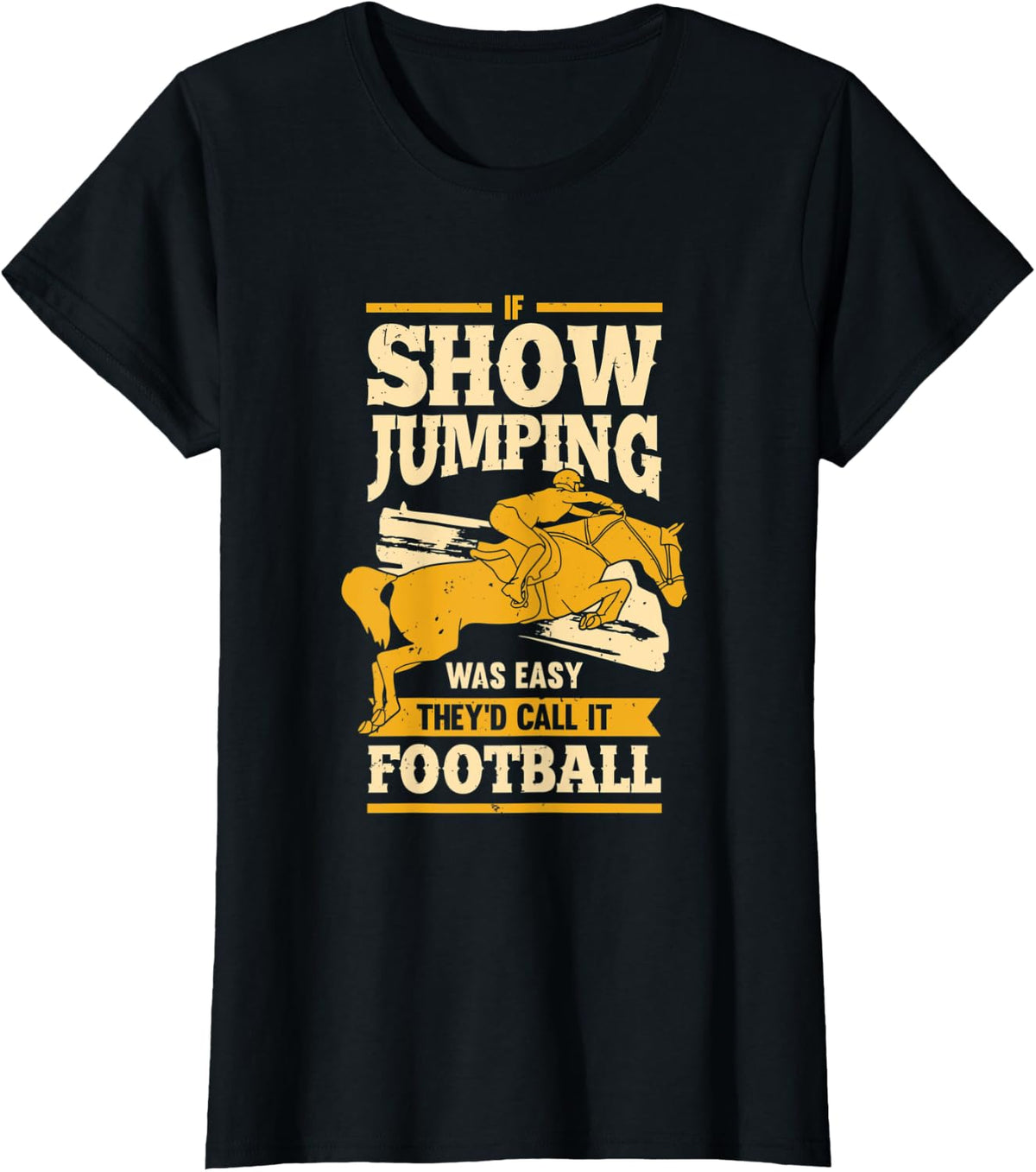 Show Jumping Equestrian Design for a Show Jumper T-Shirt - Black