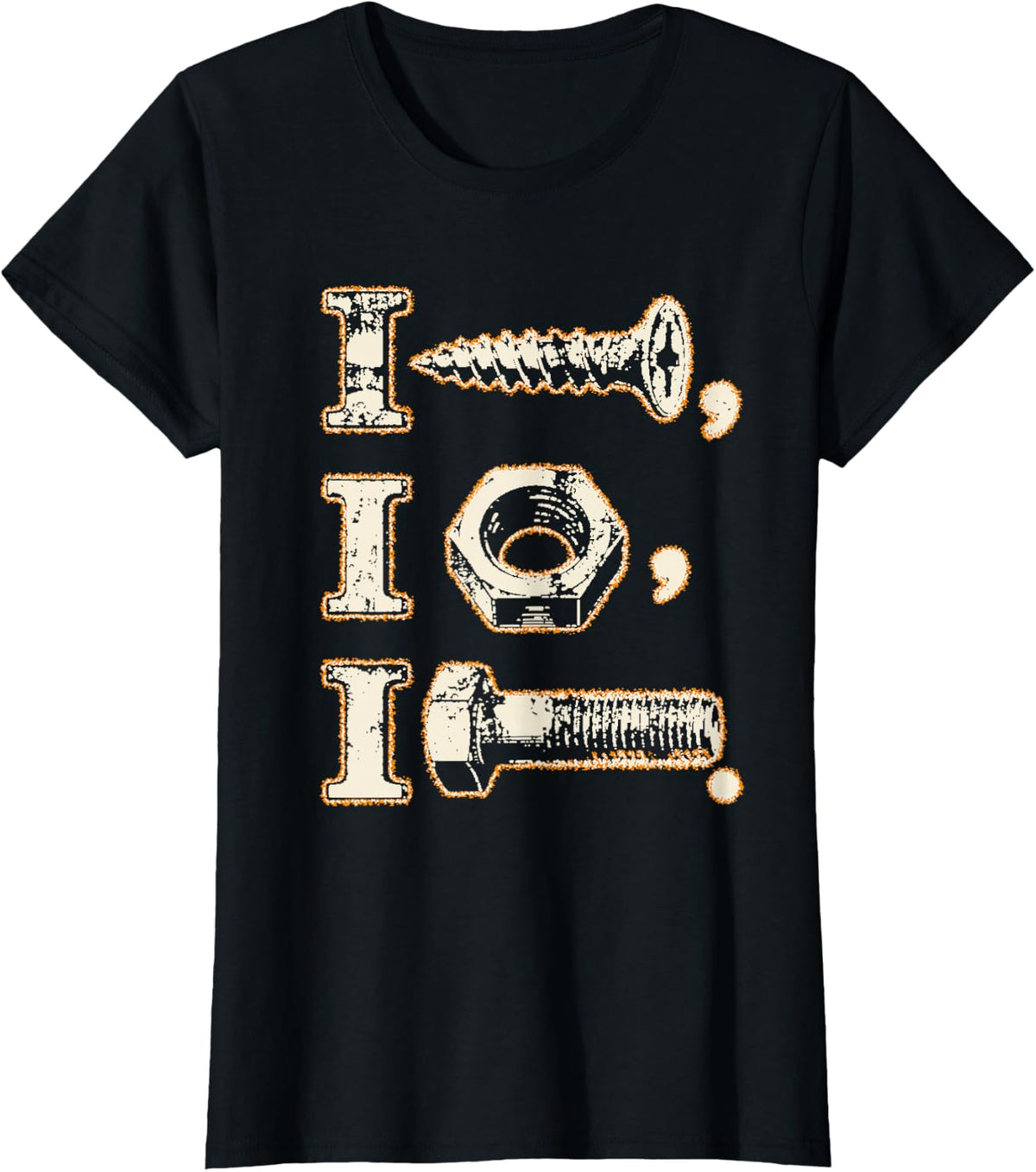 I Screw I Nut I Bolt Funny Car Repair Garage Men Mechanic T-Shirt - Black
