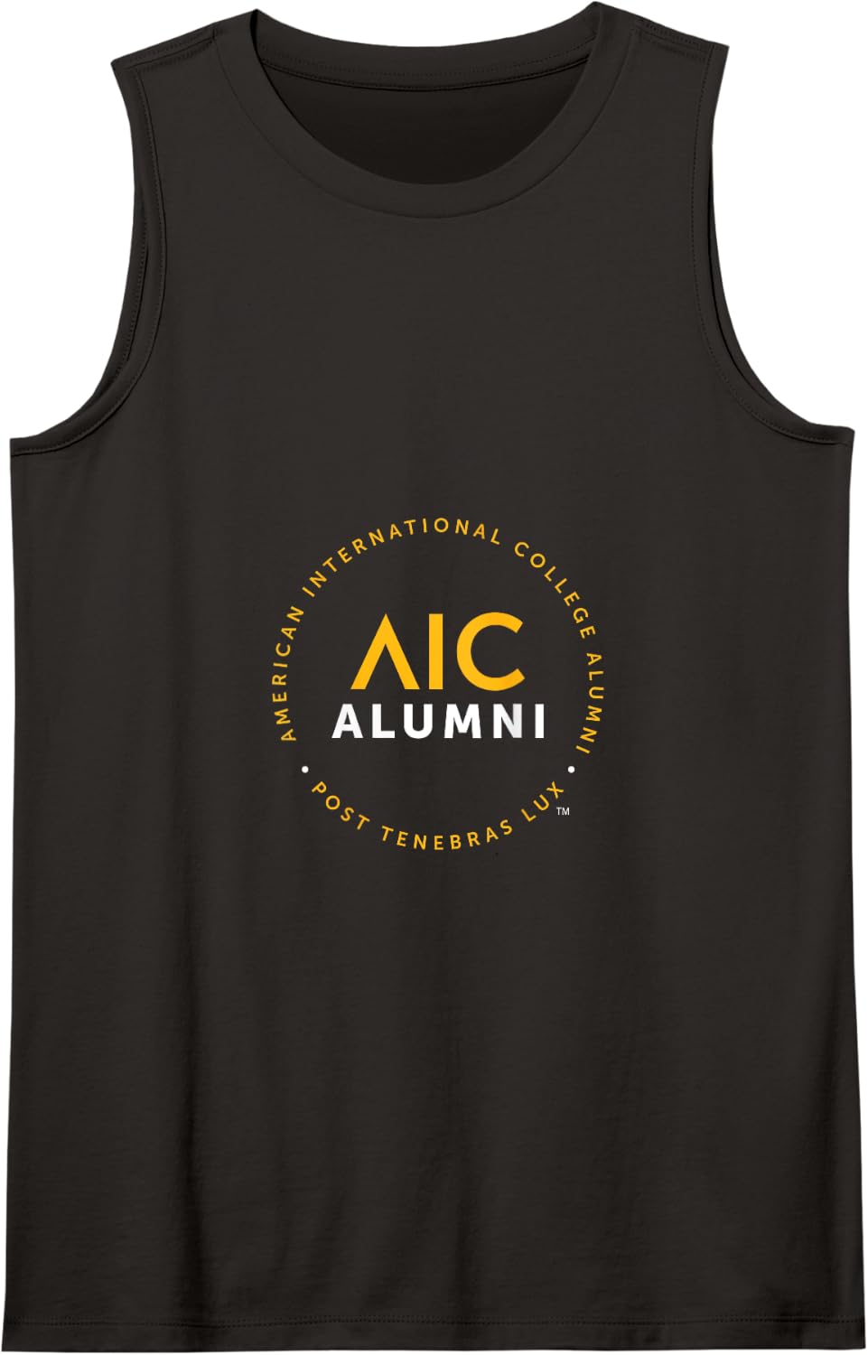 American International College AIC Alumni Logo Tank Top - Black