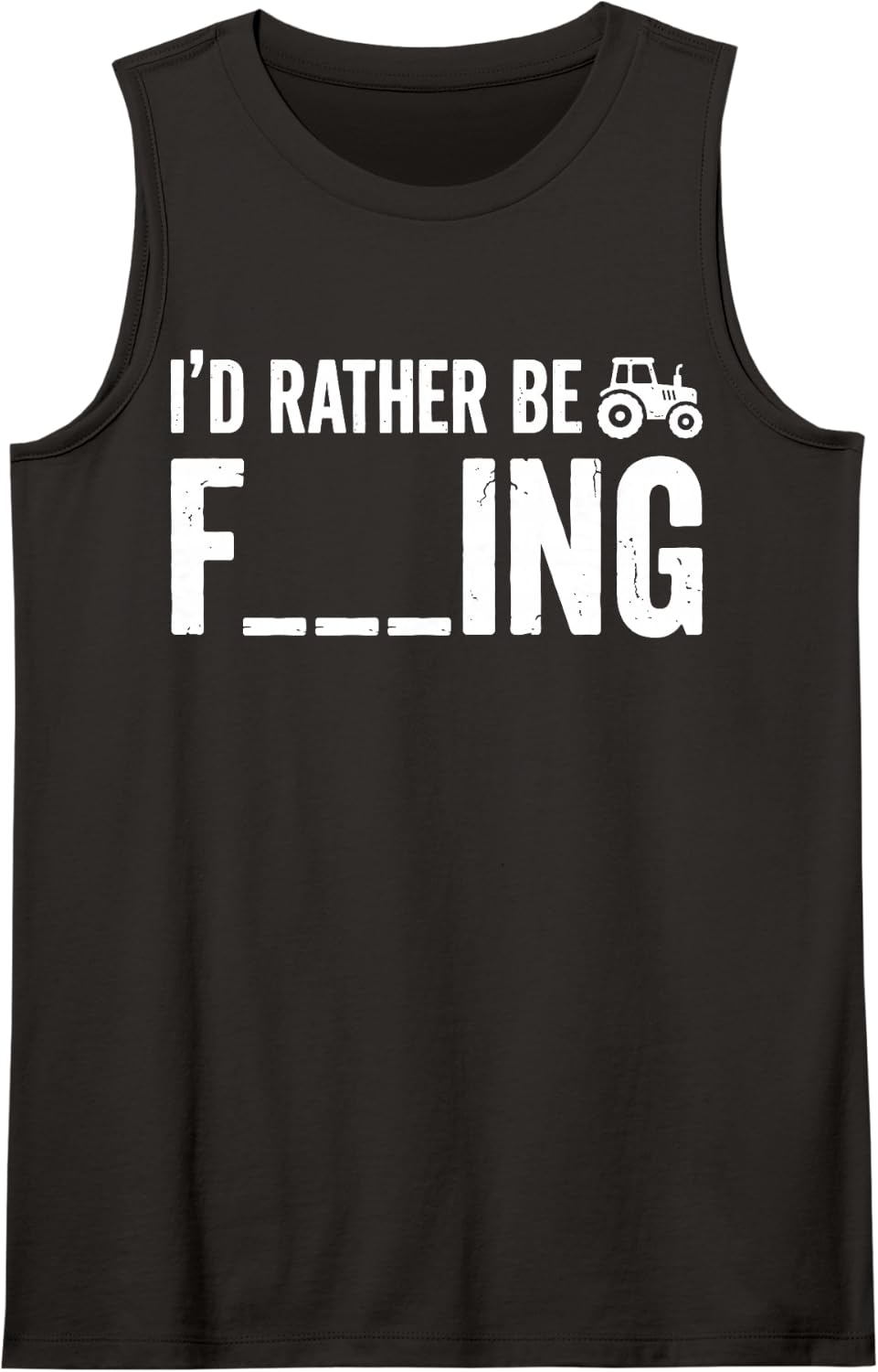 I’d Rather Be Farming Funny Farmer Tractor Agriculture Tee Sleeveless Tank Top - Black
