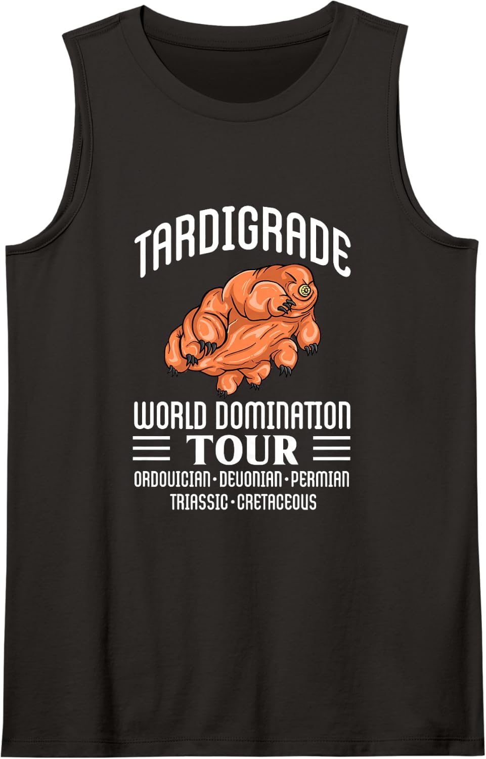 Tardigrade Waterbear Moss Piglet Microbiologist Biologist Sleeveless Tank Top - Black
