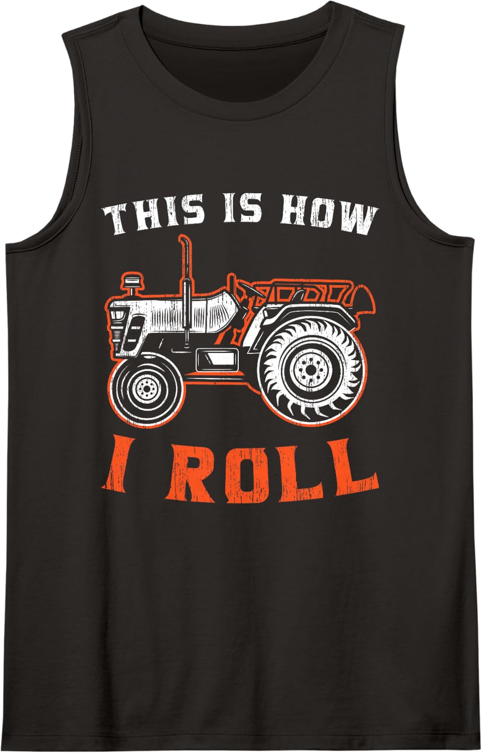 This is How I Roll Tractor Farmer Vintage Farm Humor Tank Top - Black