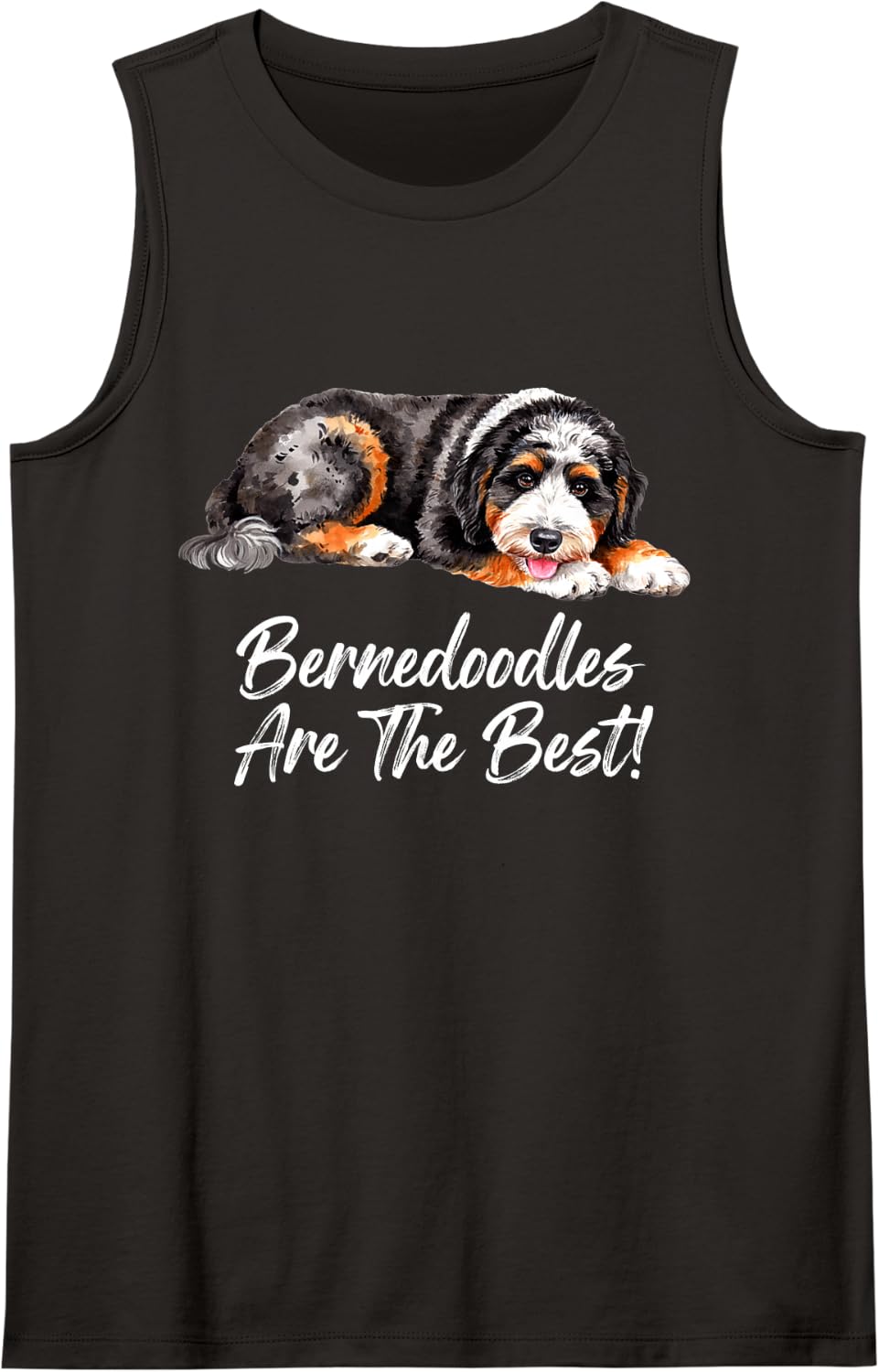 Bernedoodle Dogs are The Best Favorite Dog Owner Bernedoodle Sleeveless Tank Top - Black