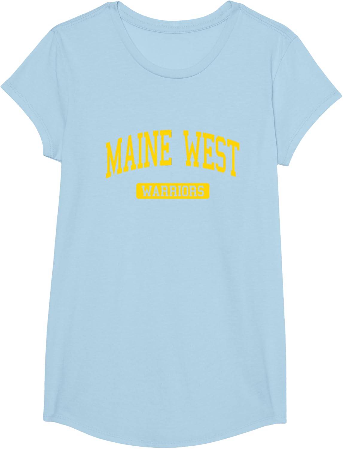 Maine West High School HS Des Plaines IL Varsity Sports T-Shirt - Girls Baby Blue
