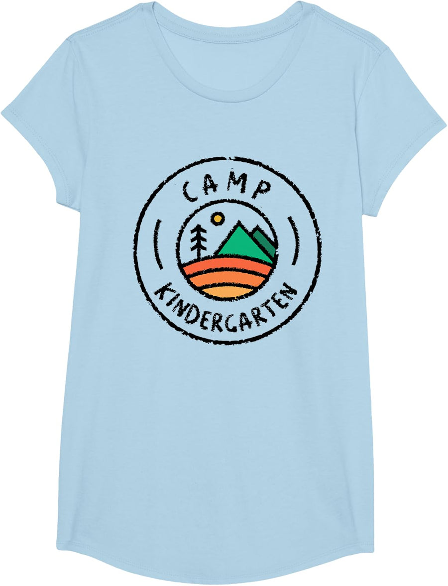 Camp Kindergarten Teacher T-Shirt - Girls Baby Blue