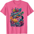 Hawaiian Tie Dye Sea Turtle Ocean Sea Animal Hippie Costume T-Shirt - Pink Heather