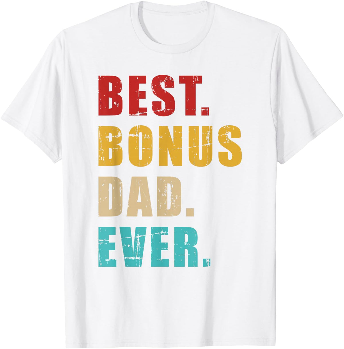 Best bonus dad vintage retro T-Shirt - White
