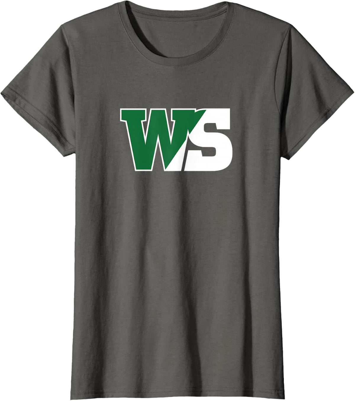 William Smith College Herons Monogram Logo - HWSC T-Shirt - Asphalt Grey