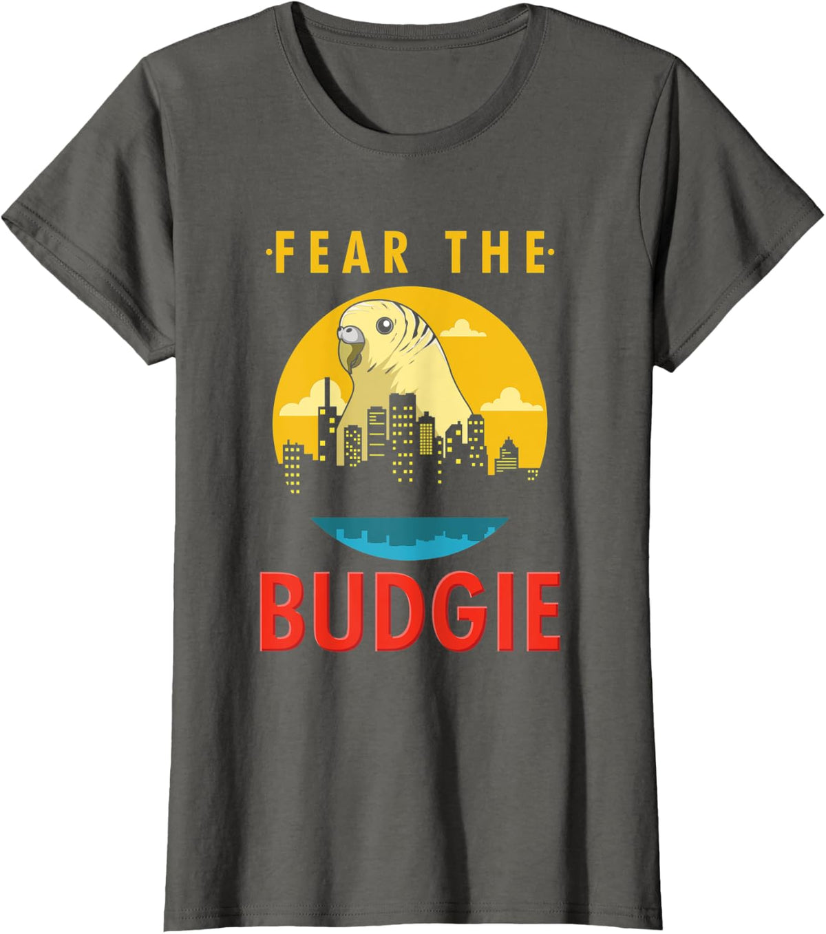 Parakeet gifts for Parakeet Owners funny Parrot Budgie T-Shirt - Asphalt Grey