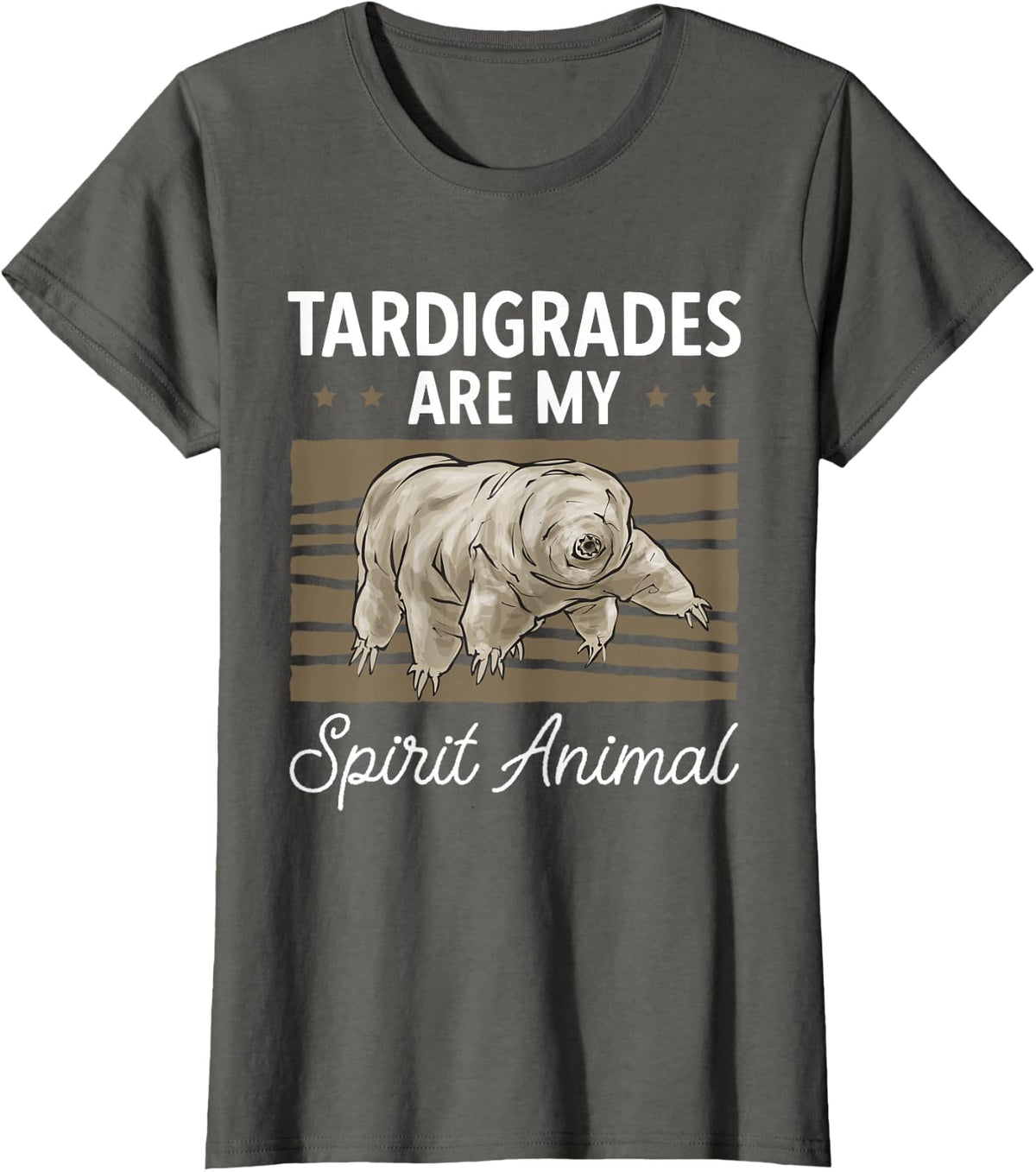 Tardigrade Microbiology Biologist Water Bear Science T-Shirt Tee - Asphalt Grey