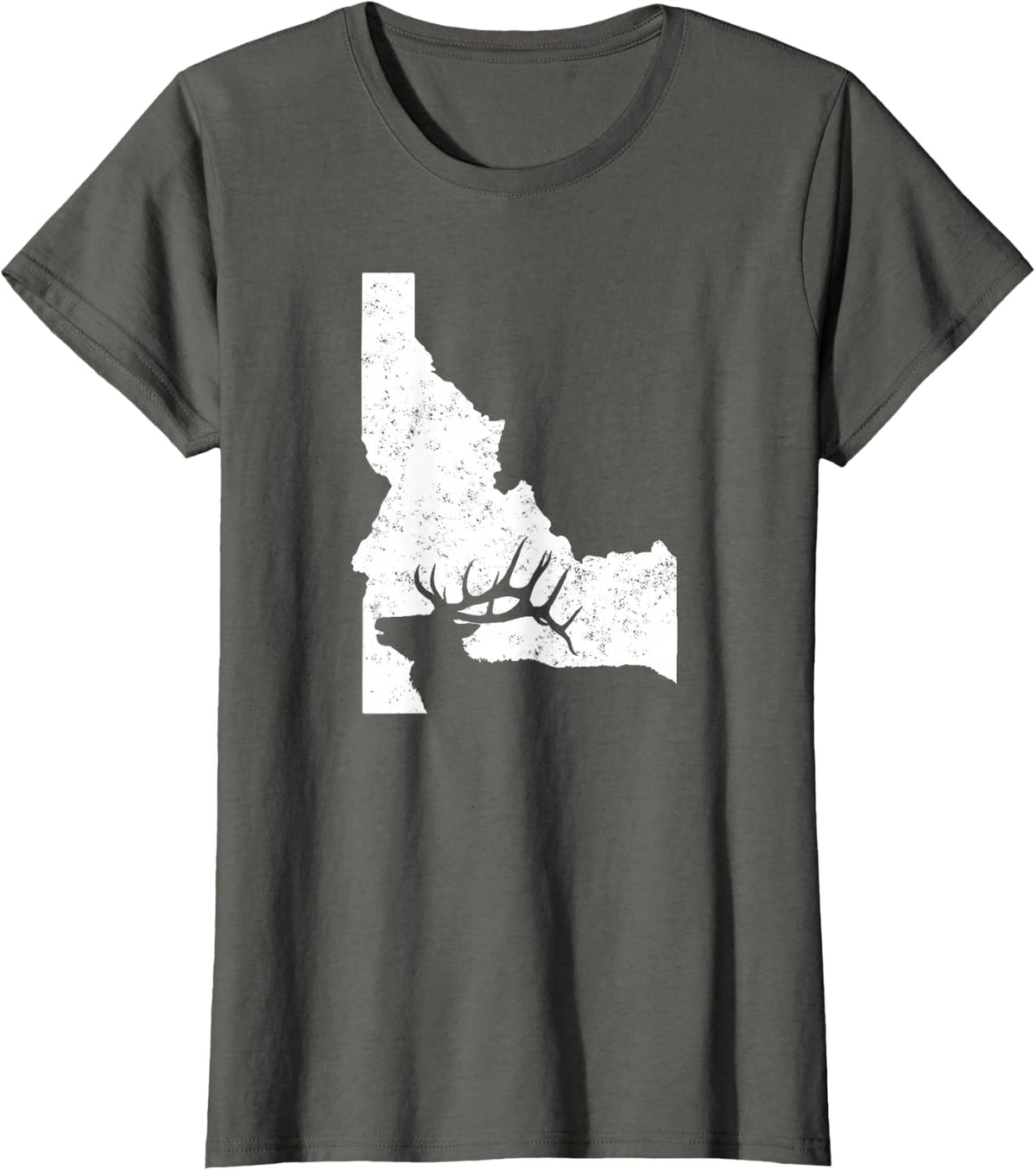 Idaho Elk Hunting T-Shirt - Asphalt Grey