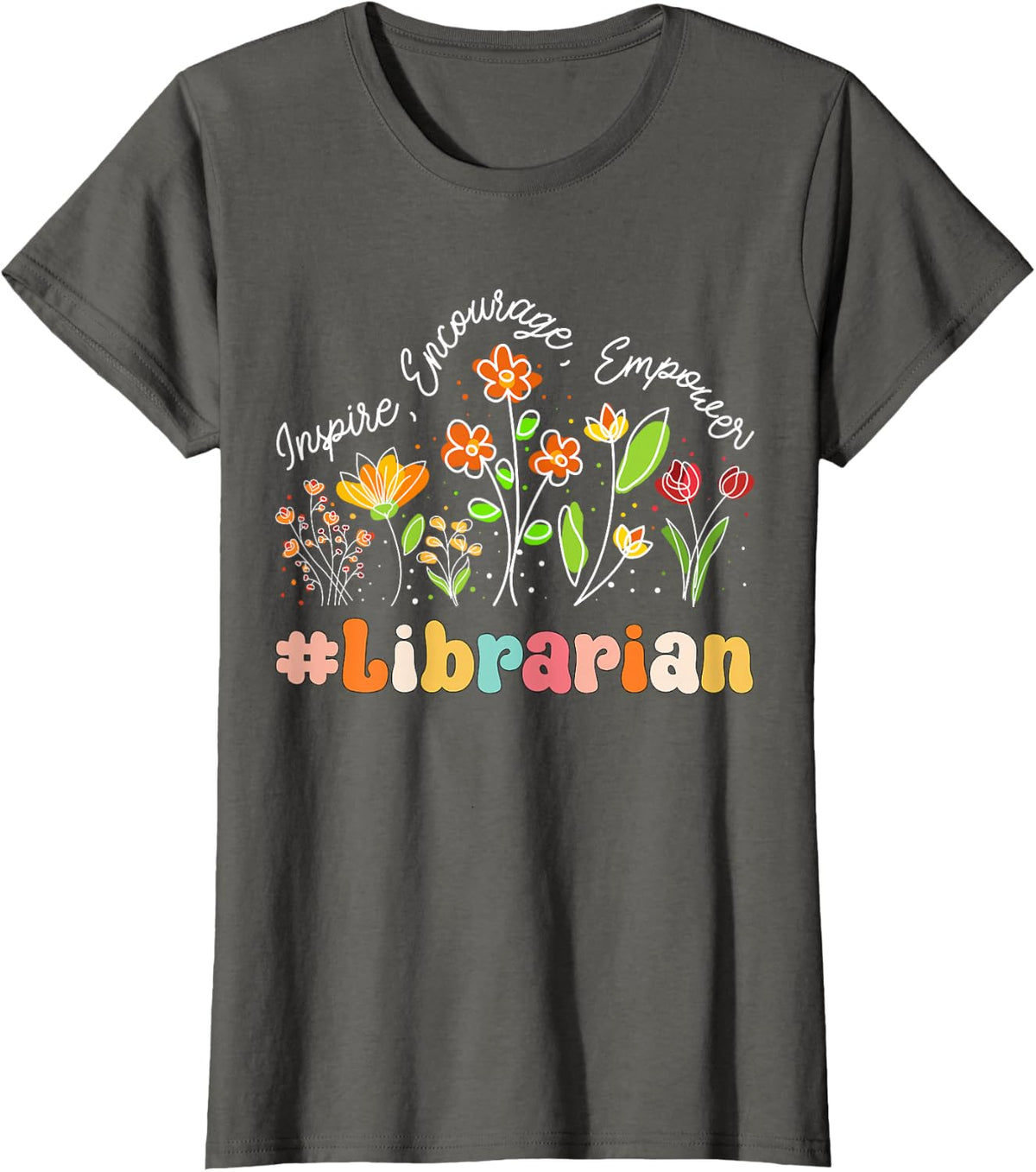 Librarian Appreciation Week Teacher Back to School T-Shirt - Asphalt Grey