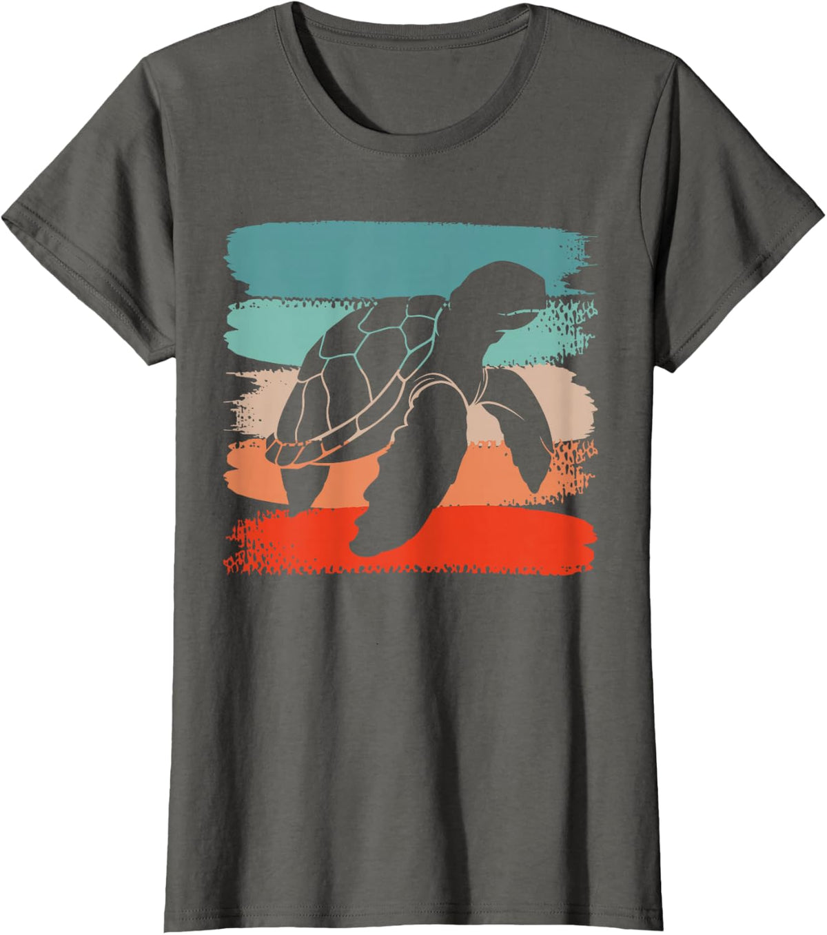 Retro Sea Turtle T-Shirt - Asphalt Grey