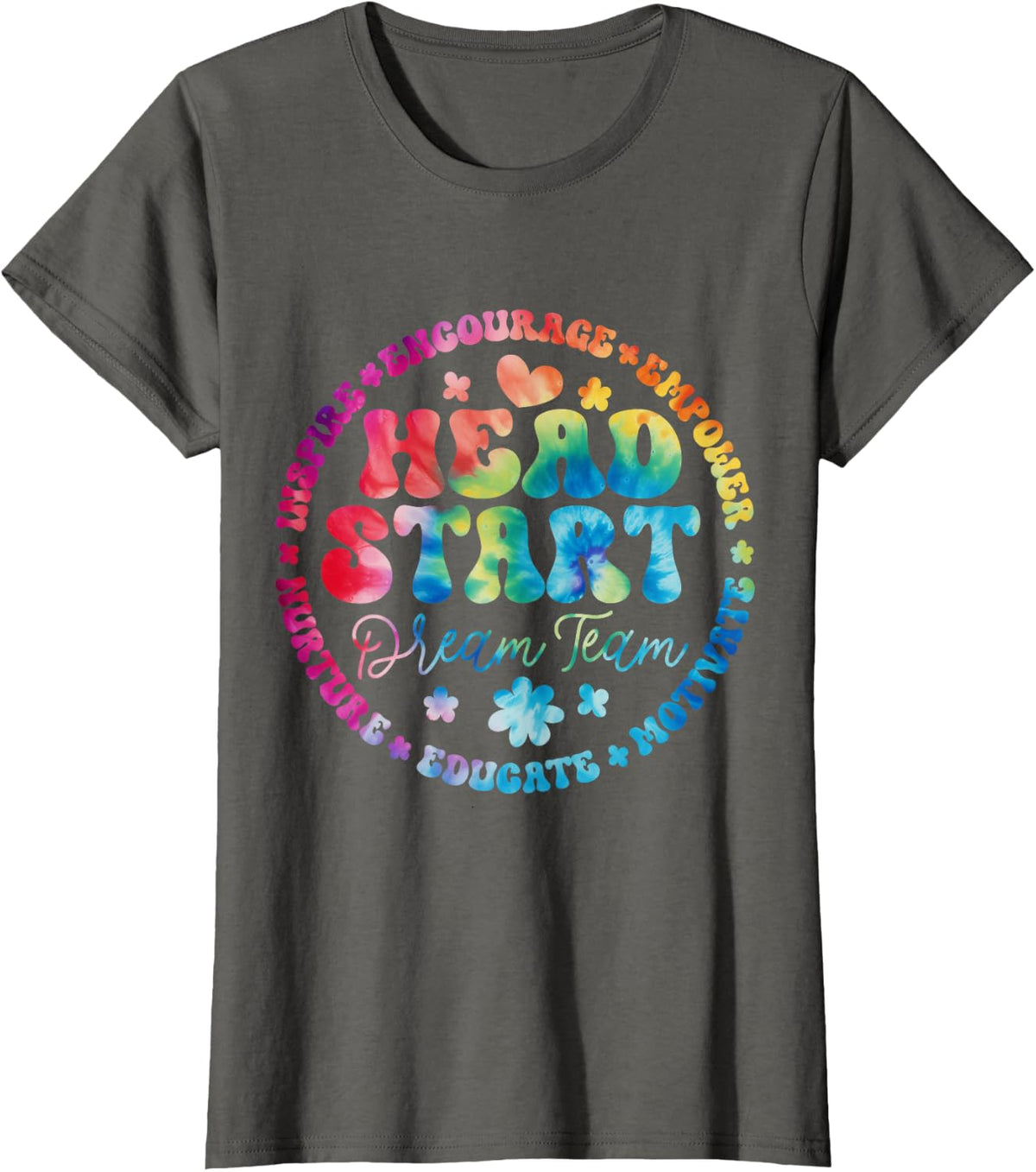 Head Start Squad Homeschool Teacher Headstart Back To School T-Shirt - Asphalt Grey