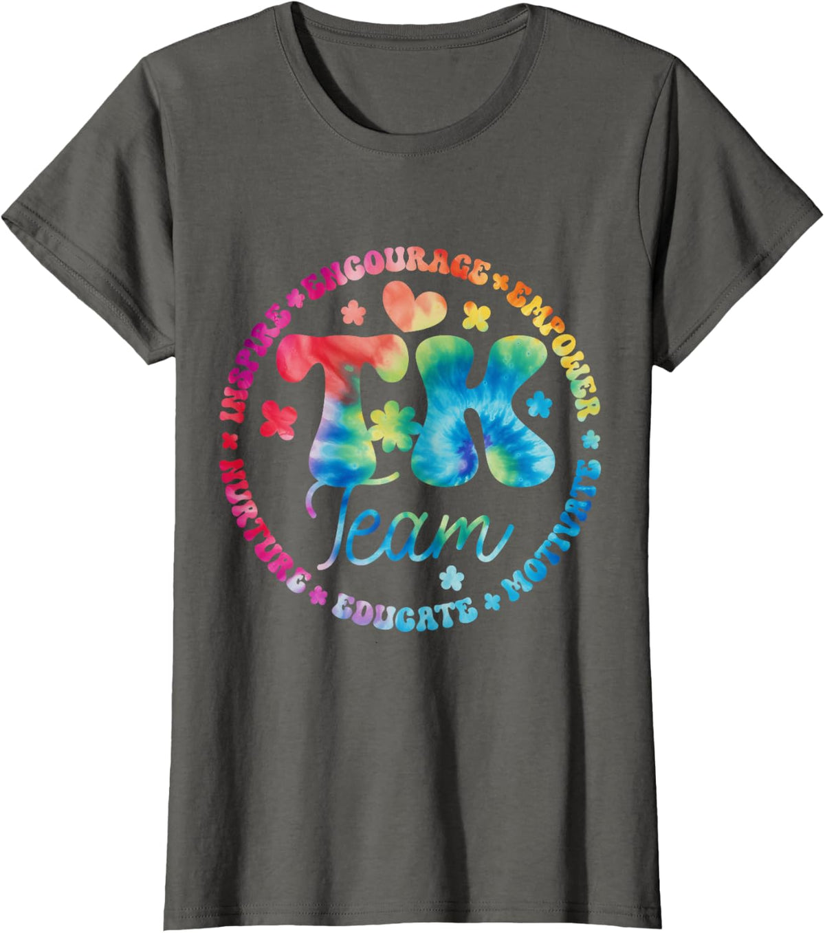 TK Team Transitional-Kindergarten Back To School Teacher T-Shirt - Asphalt Grey