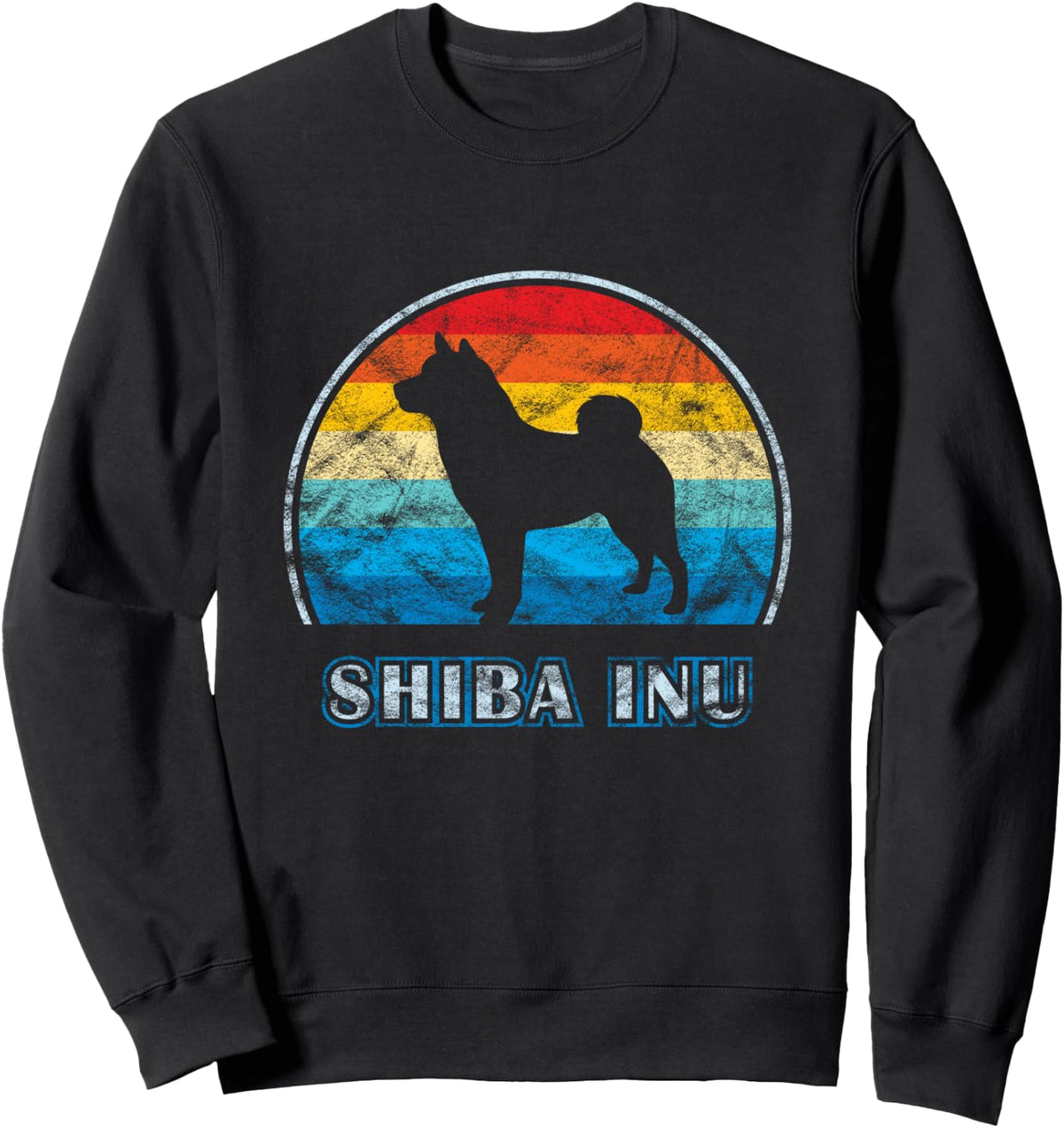 Shiba Inu Dog Sweatshirt - Adult Unisex Black