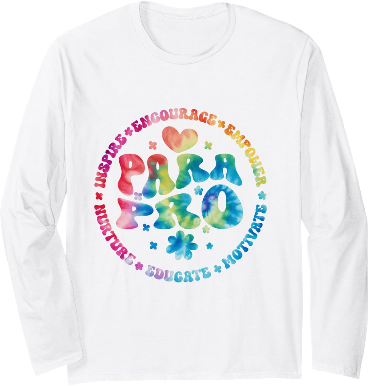 Paras Pro Paraprofessional Teacher Assistant Aide SPED Long Sleeve T-Shirt - Adult Unisex White