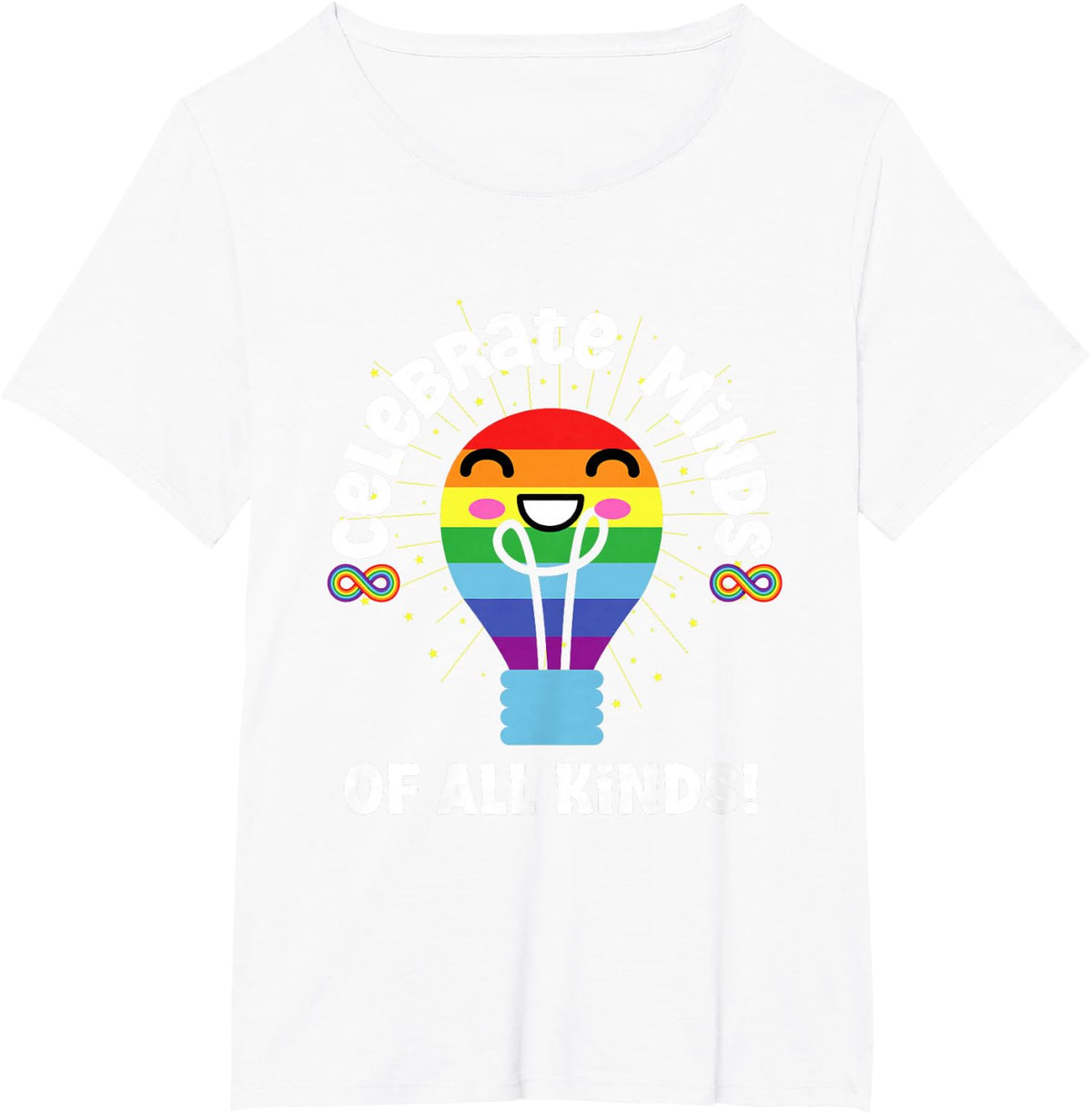 Celebrate Minds of All Kinds Red Instead Autism T-Shirt - White