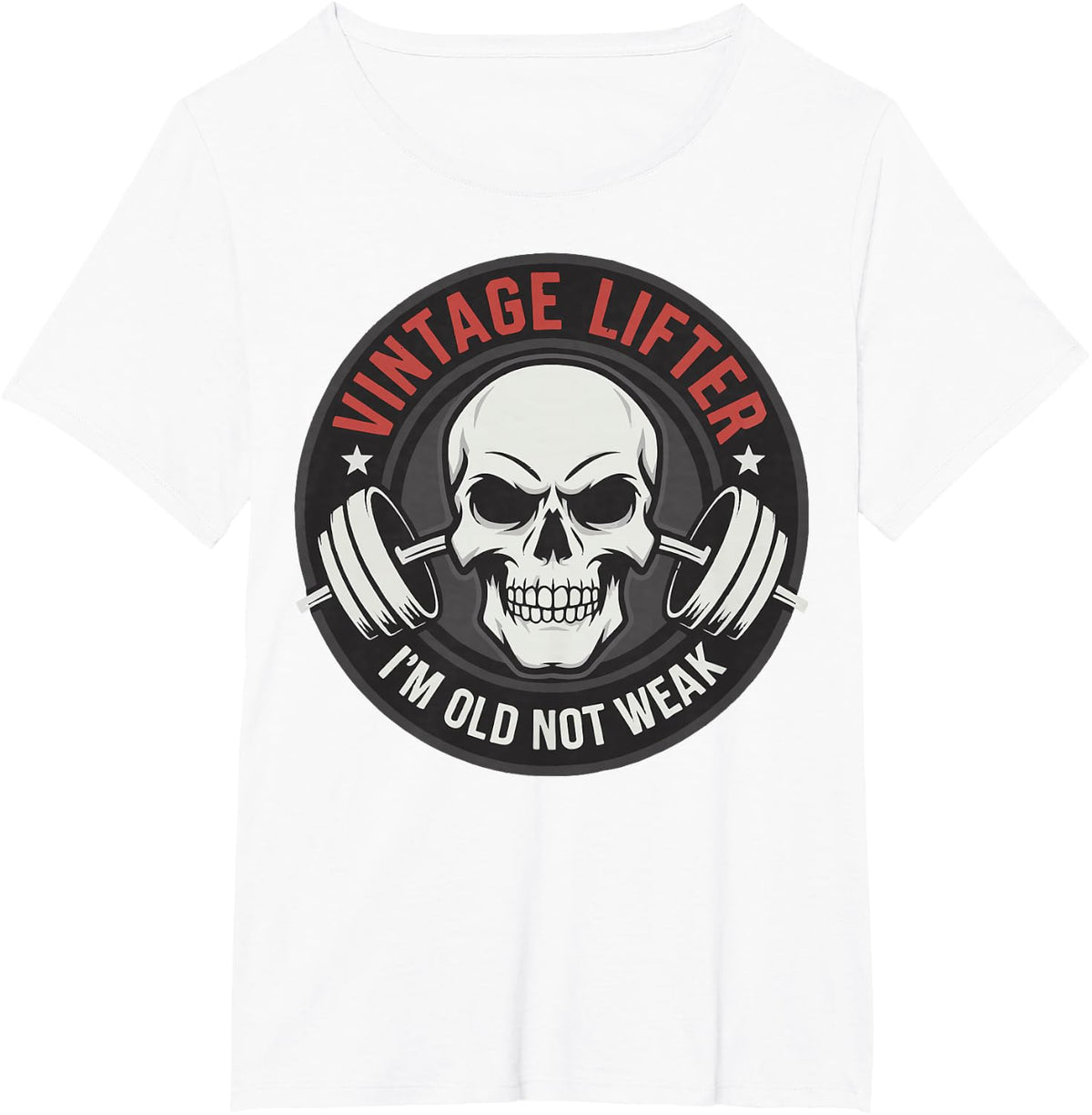 Vintage Lifter I'm Old Not Weak T-Shirt - White