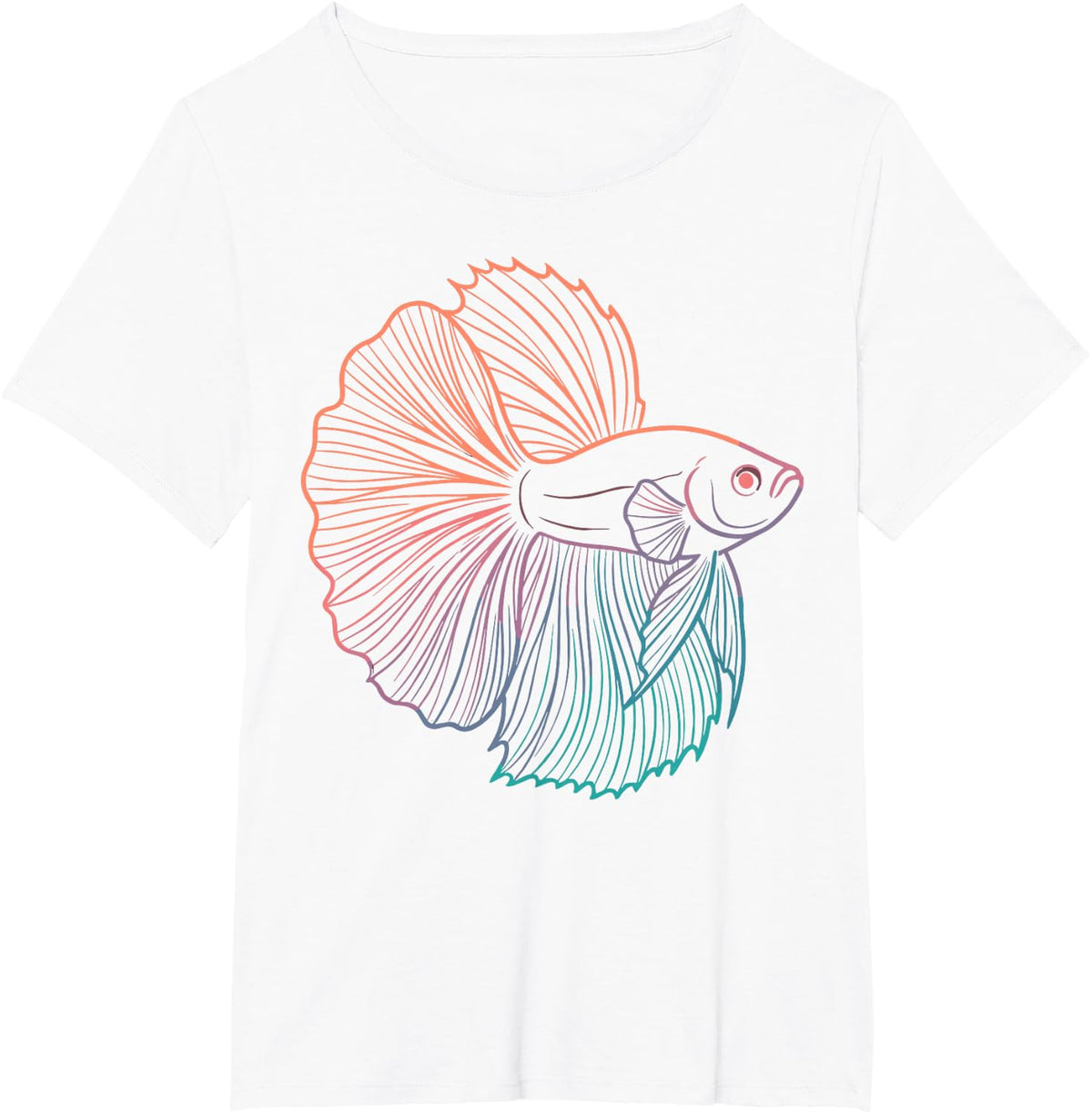 Betta Fish Aquarium Aquarist Siamese Fighting Fish Tee T-Shirt - White
