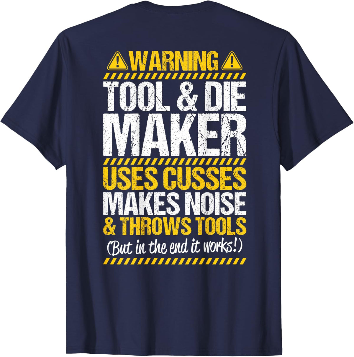 Toolmaker Throws Tools Tool And Die Maker T-Shirt - Navy Blue