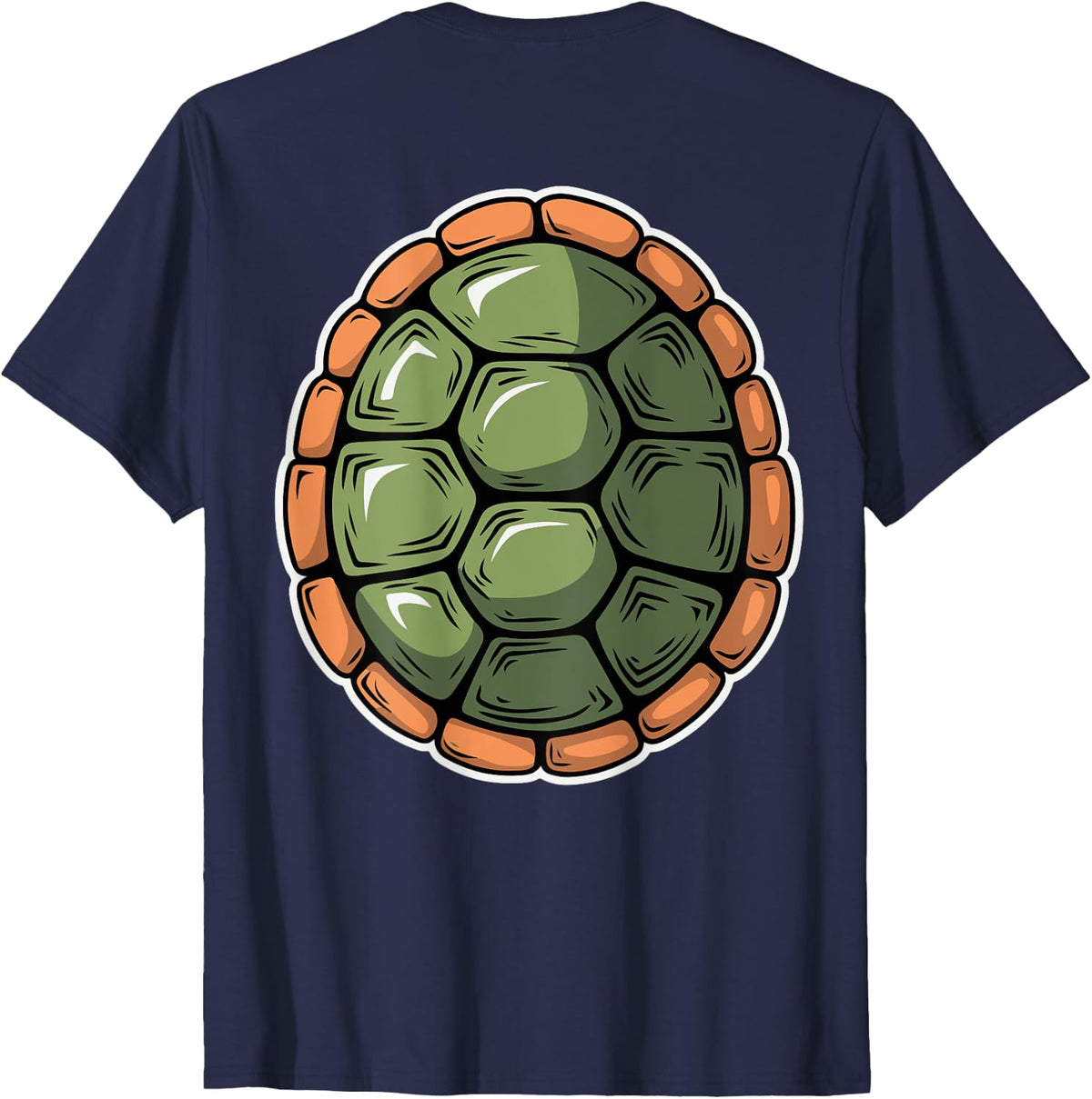 Turtle Costume Adult Kids Men Women Turtle Shell T-Shirt - Navy Blue