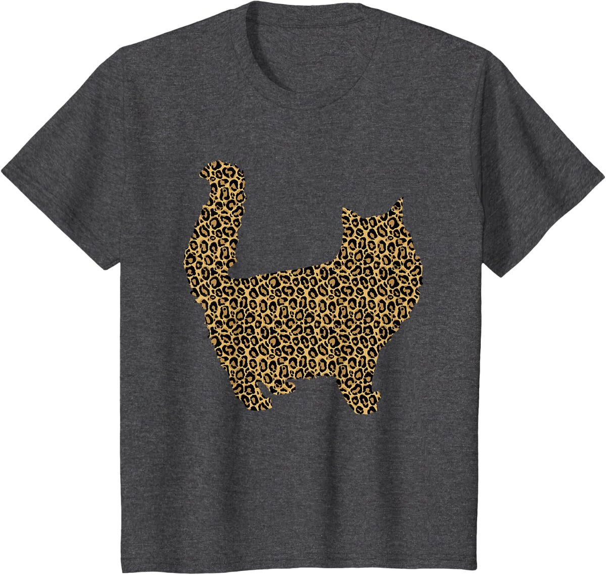 Persian Cat Leopard Print Kitty Animal Lover Women Gift T-Shirt - Dark Heather Grey