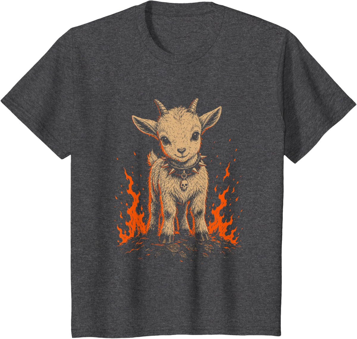 Rocker Punk Goat Rock and Roll Music Rock&Roll Lets Rock T-Shirt - Dark Heather Grey