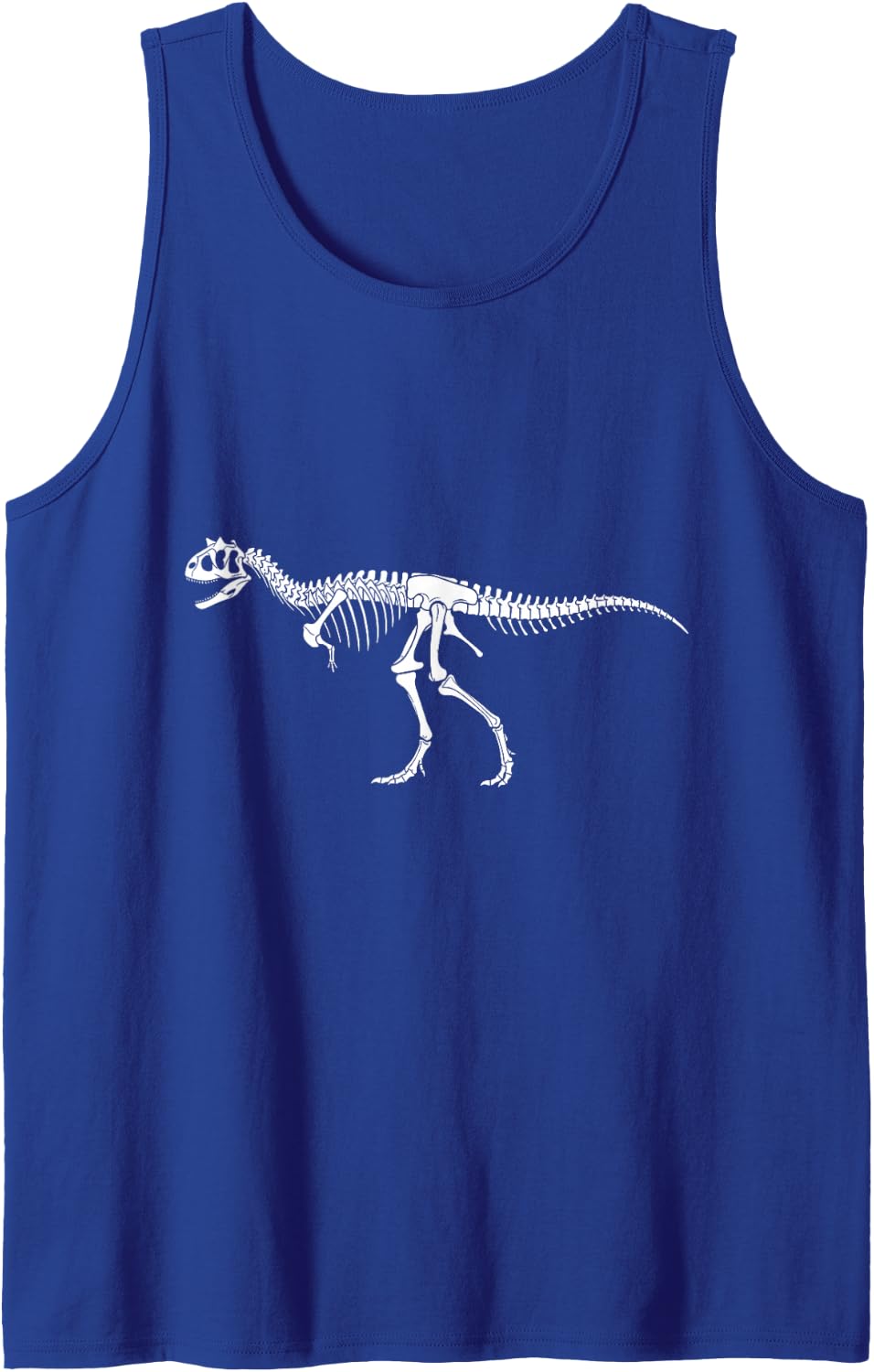Carnotaurus Fossil Skeleton Paleontology Design Sleeveless Tank Top - Royal Blue
