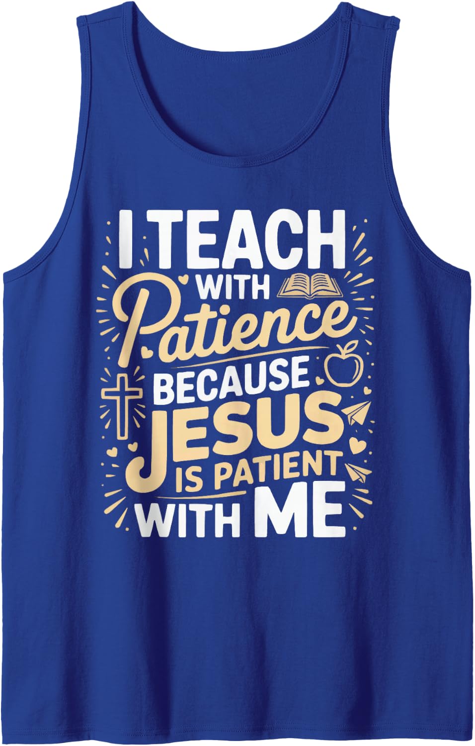 Christian Sped Teacher Team Jesus Special Education Teacher Tank Top - Royal Blue