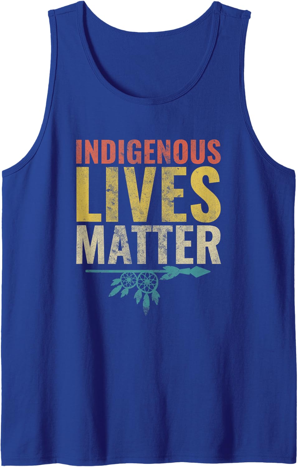 Indigenous Lives Matter Native American Day Tank Top - Royal Blue