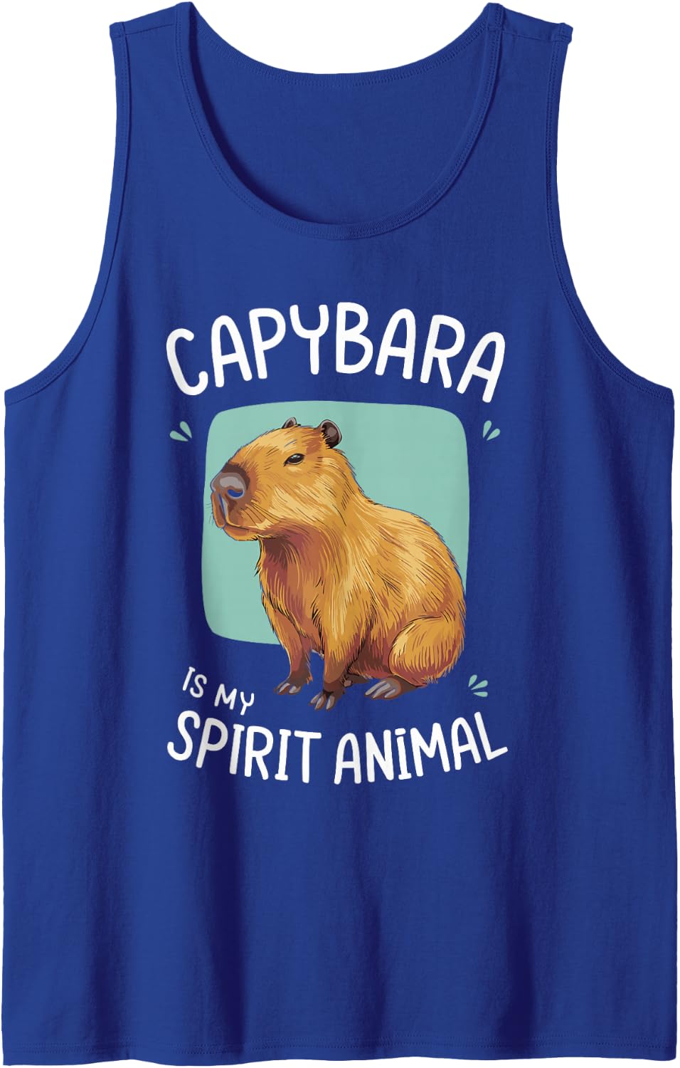 Capybara is My Spirit Animal Pet Lover Sleeveless Tank Top - Royal Blue