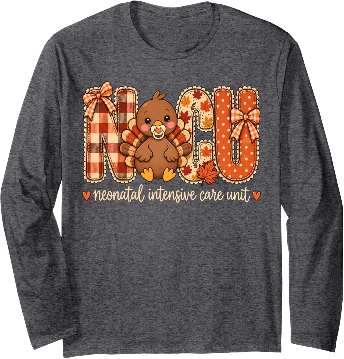 Nursing Women Long Sleeve T-Shirt - Adult Unisex Dark Heather Grey