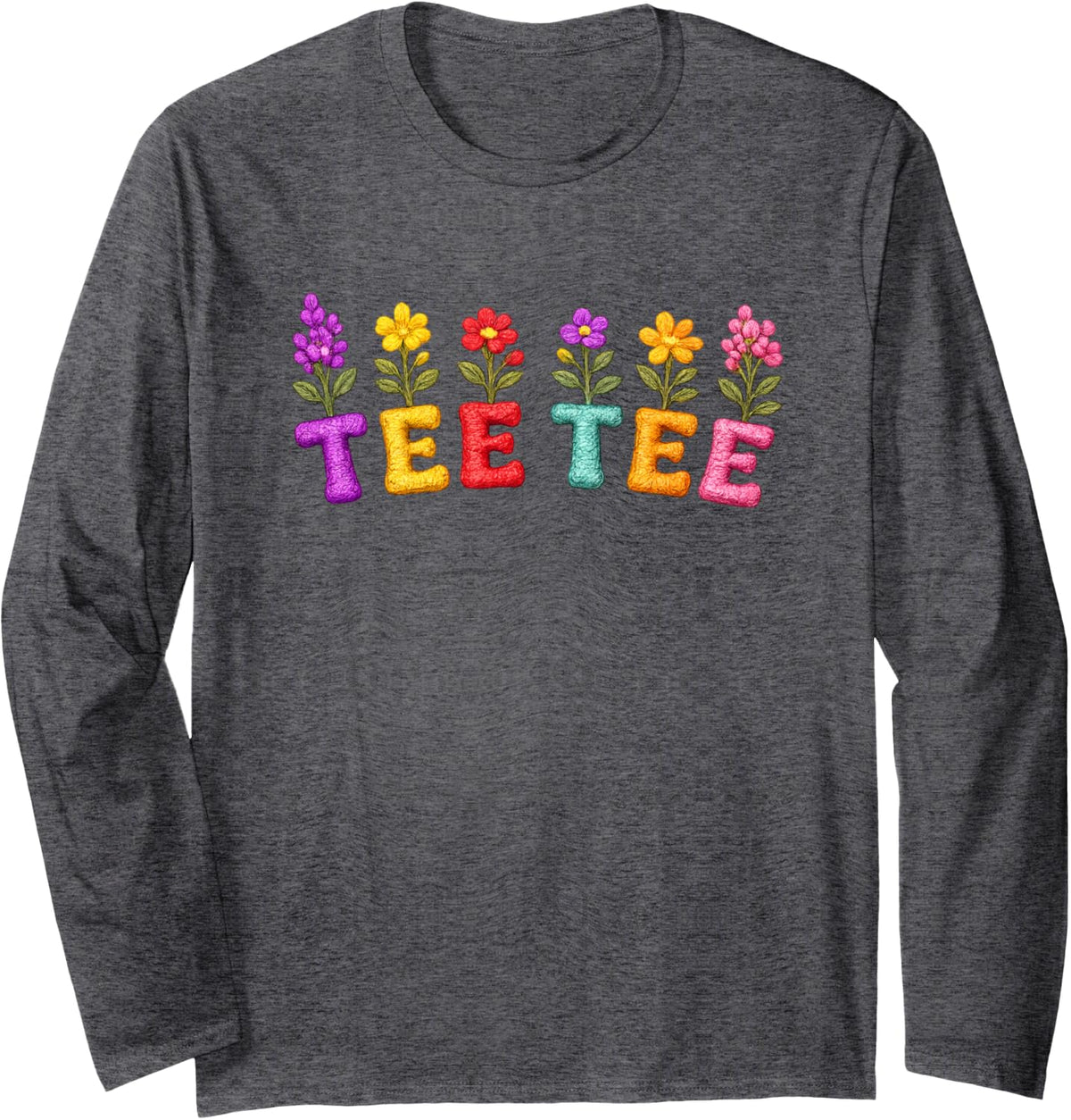 Tee Tee Long Sleeve T-Shirt - Adult Unisex Dark Heather Grey