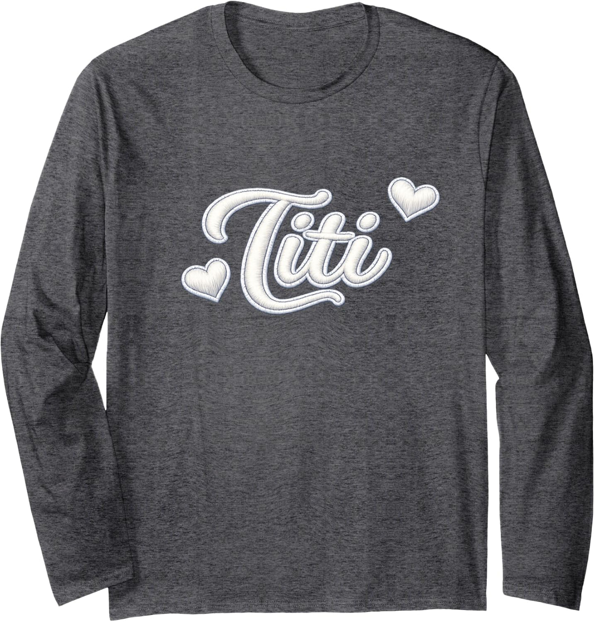 Titi Long Sleeve T-Shirt - Adult Unisex Dark Heather Grey