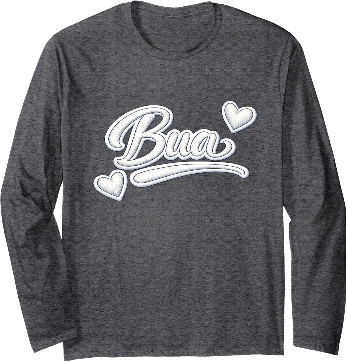 Bua Long Sleeve T-Shirt - Adult Unisex Dark Heather Grey