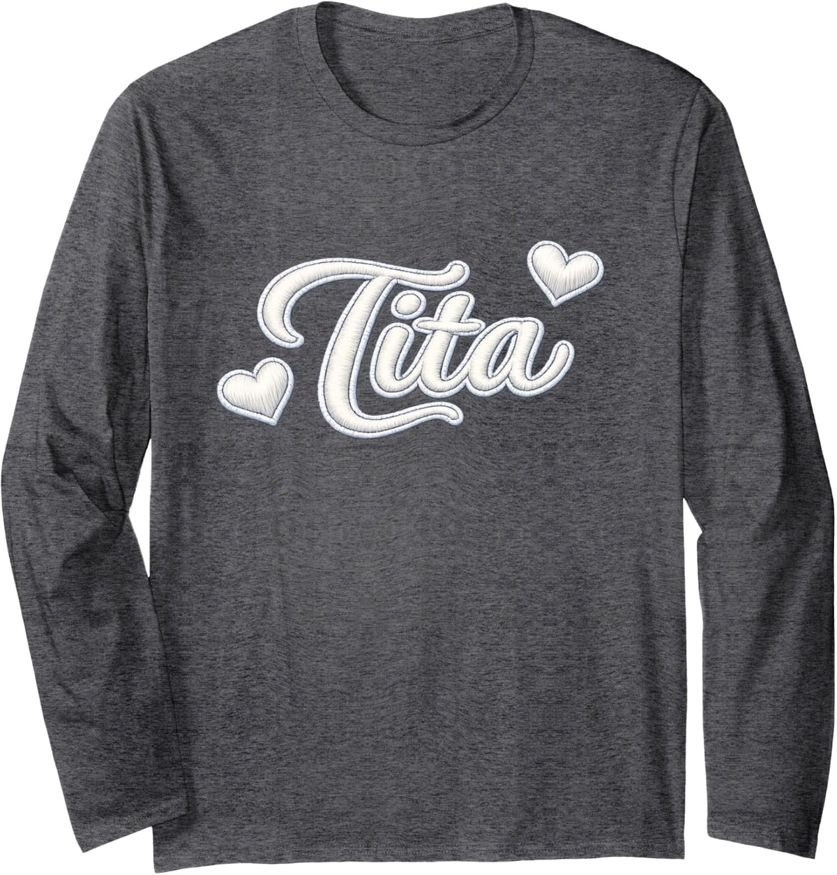 Tita Long Sleeve T-Shirt - Adult Unisex Dark Heather Grey