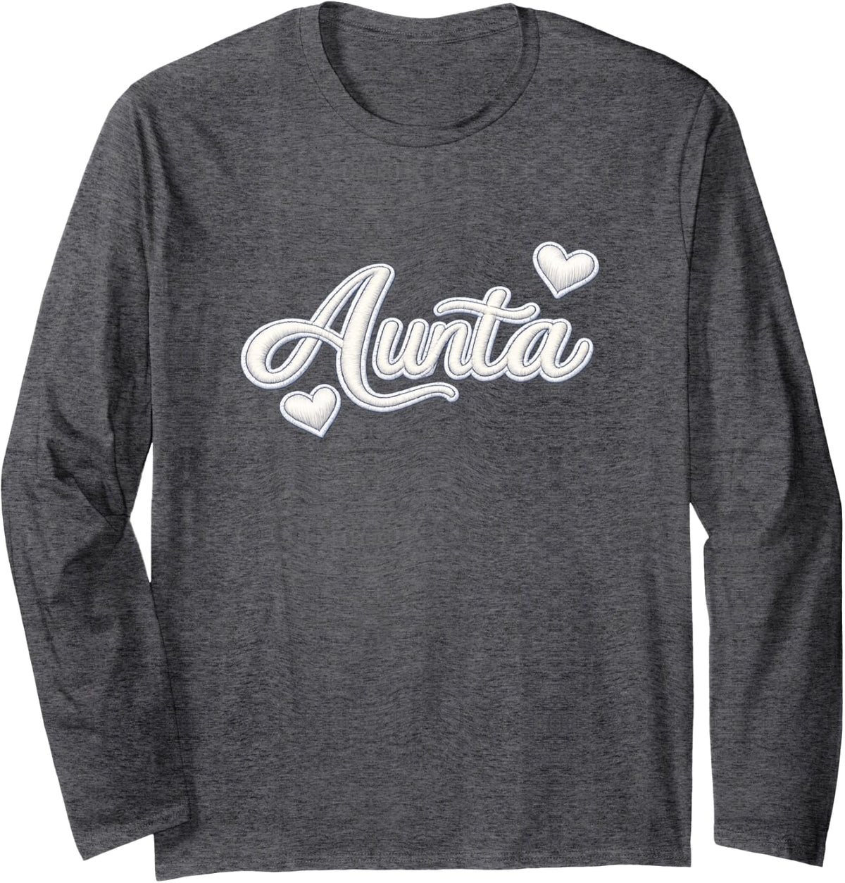 Aunta Long Sleeve T-Shirt - Adult Unisex Dark Heather Grey