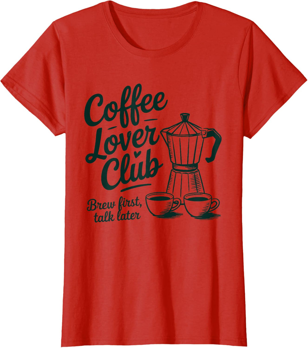 Funny Coffee Addict - I Need Coffee Graphic Coffee Women T-Shirt - Red