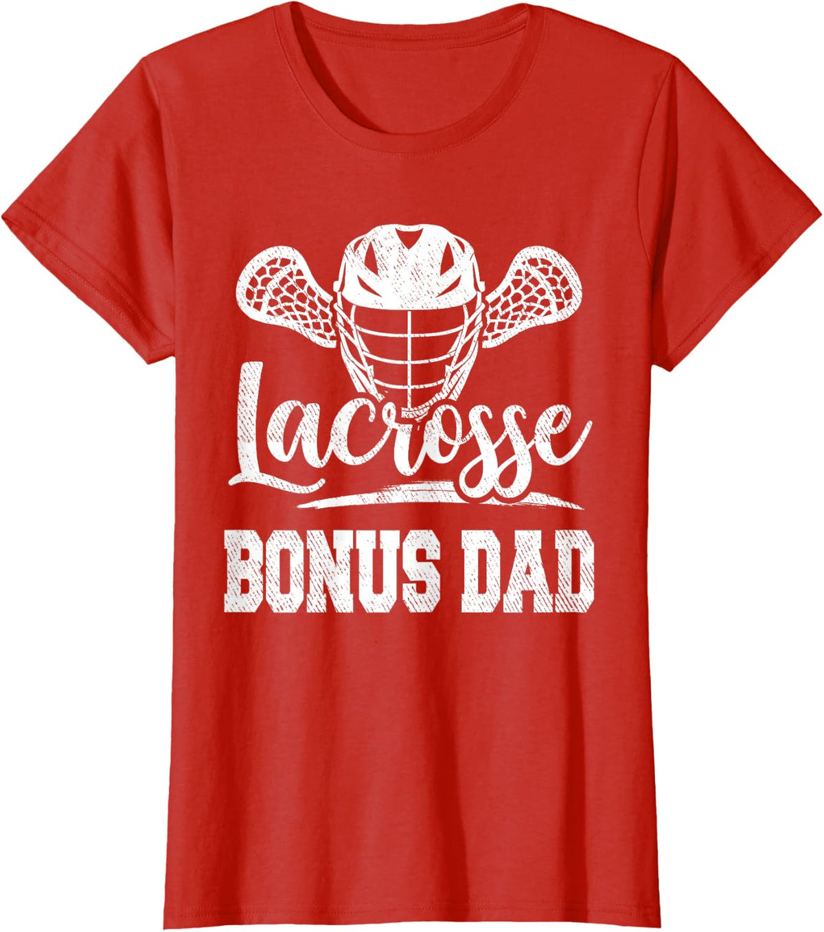 Lacrosse Bonus Dad Game Day Family Matching T-Shirt - Red