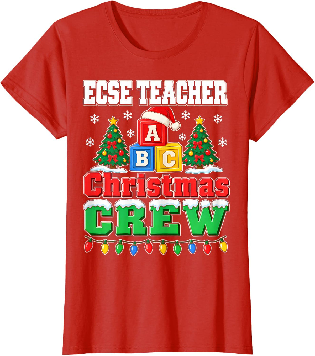 ESE Teacher Special Education Christmas Shirt Classroom T-Shirt - Red