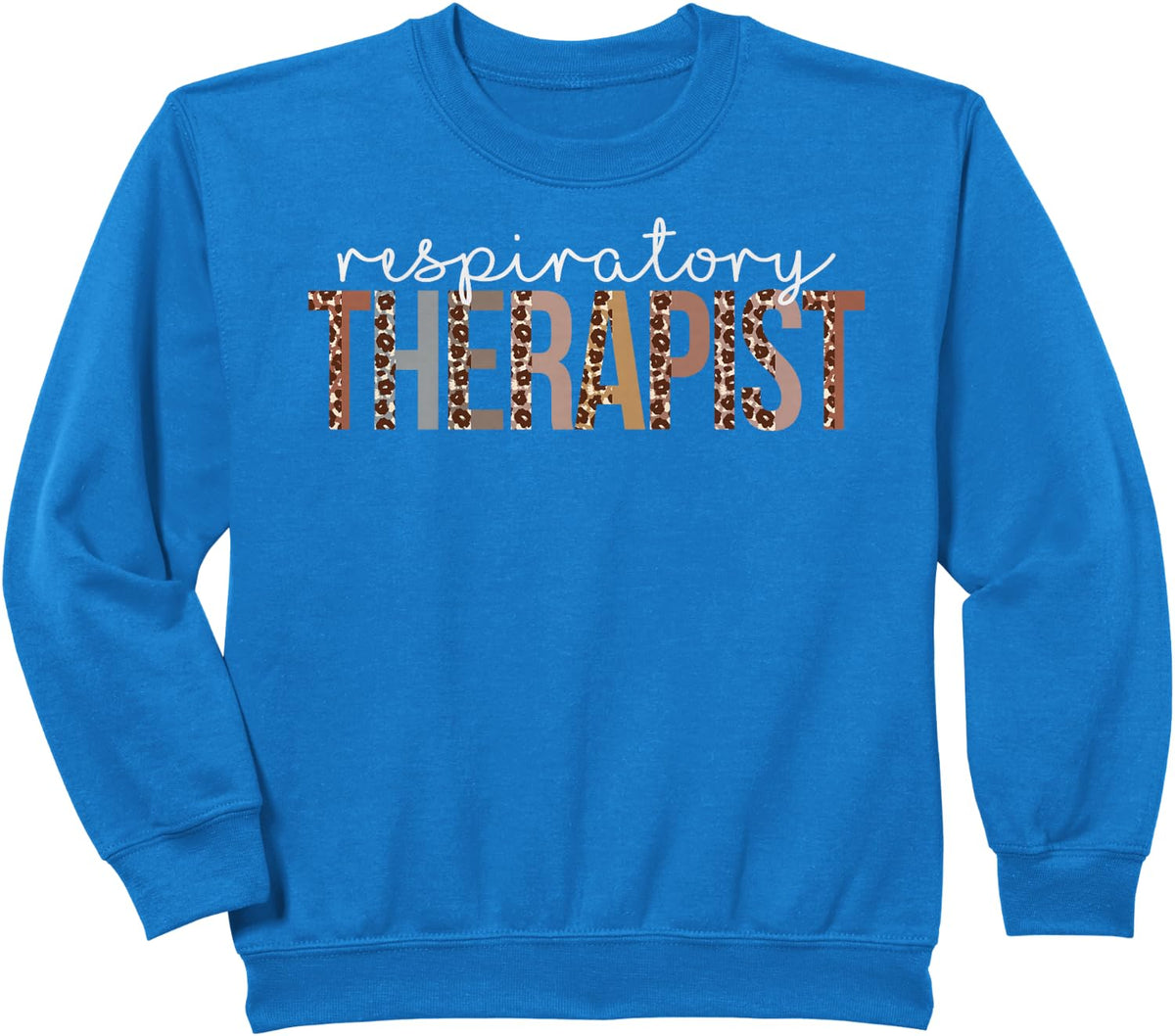 Leopard Respiratory Therapist Health Workers Sweatshirt - Royal Blue
