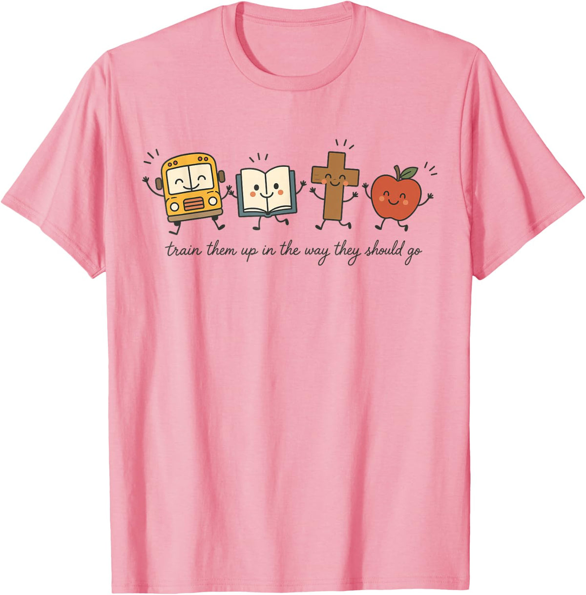 Christian School Bus Driver Teacher Bible Verse T-Shirt - Pink