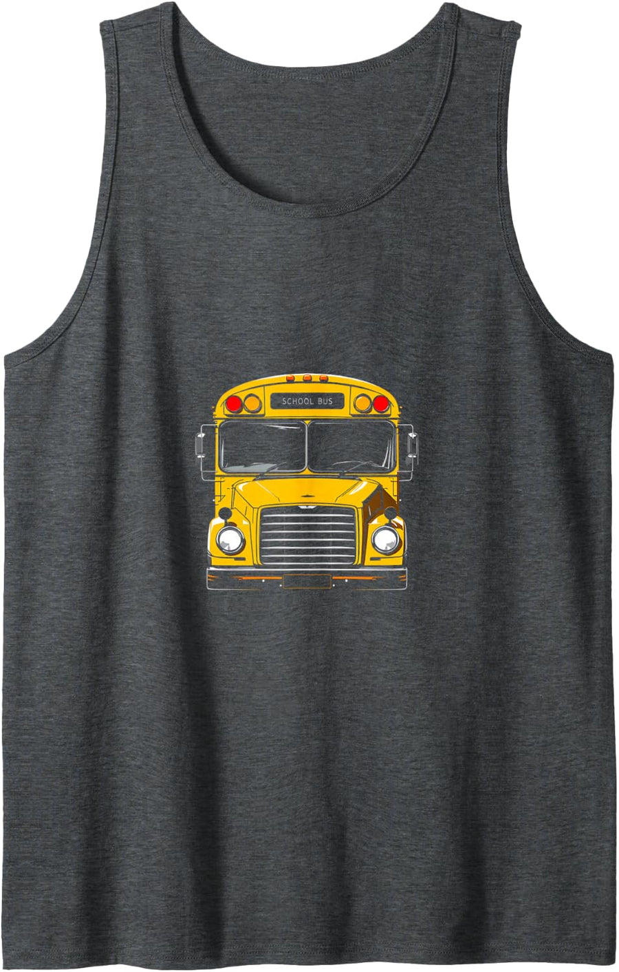 Vintage School Bus Enthusiast Gift Sleeveless Tank Top - Dark Heather Grey