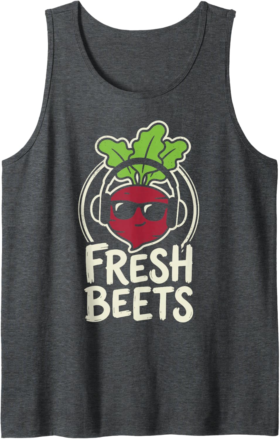 Fresh Beets Funny Beet Vegetable Farm Farmer Farming Tee Sleeveless Tank Top - Dark Heather Grey