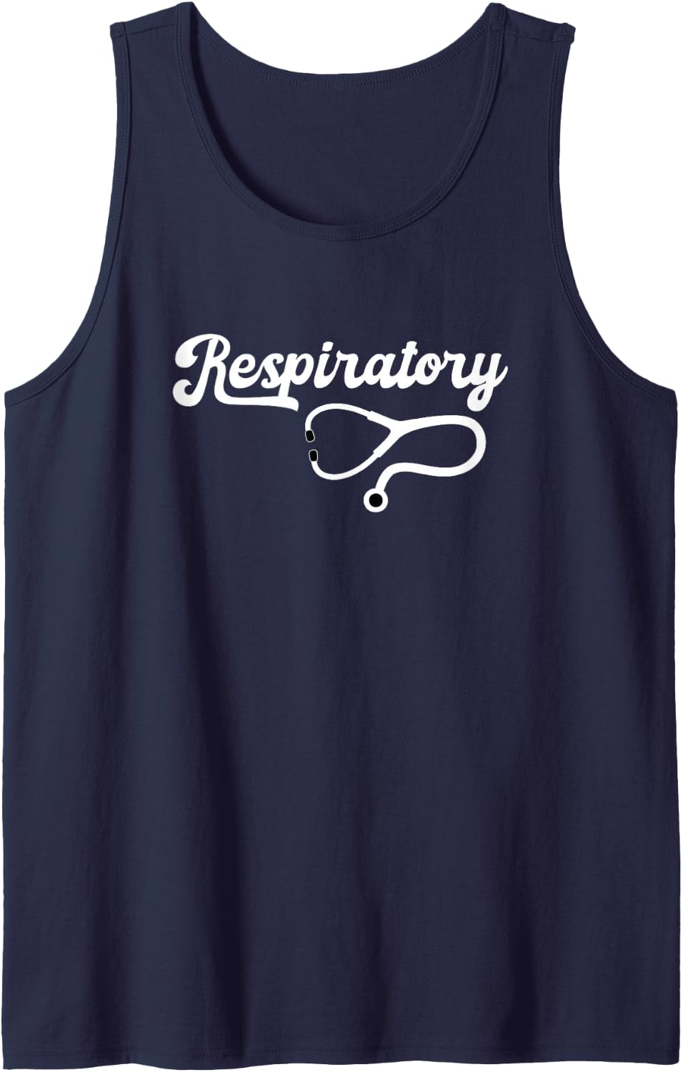 Respiratory Therapist Stethoscope Therapy Care Week Sleeveless Tank Top - Navy Blue