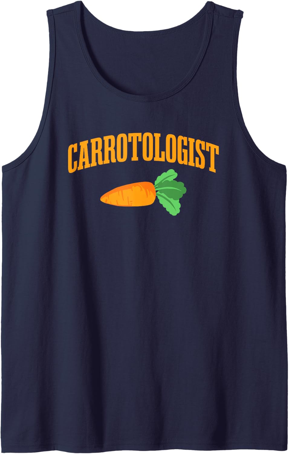 Carrotologist Farmers Botanist Vegan Carrot Vegatables Sleeveless Tank Top - Navy Blue